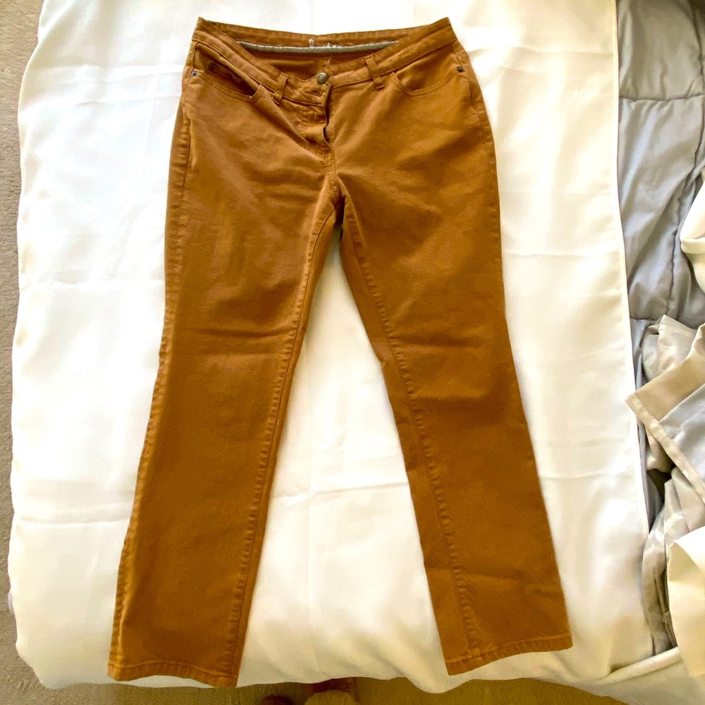 Boden cord slim straight jeans- camel color